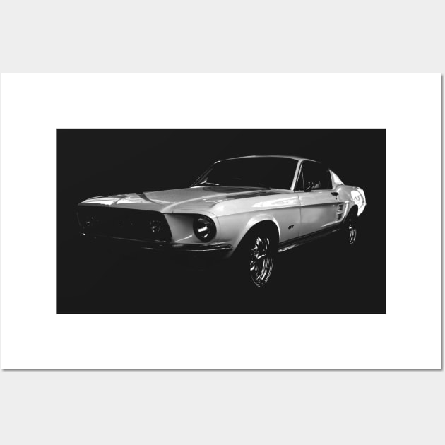 Ford Mustang Fastback Wall Art by hottehue